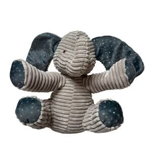 BUNNIES BY THE BAY Gray Corduroy Blue Dot Elephant Plush Stuffed Animal Unisex